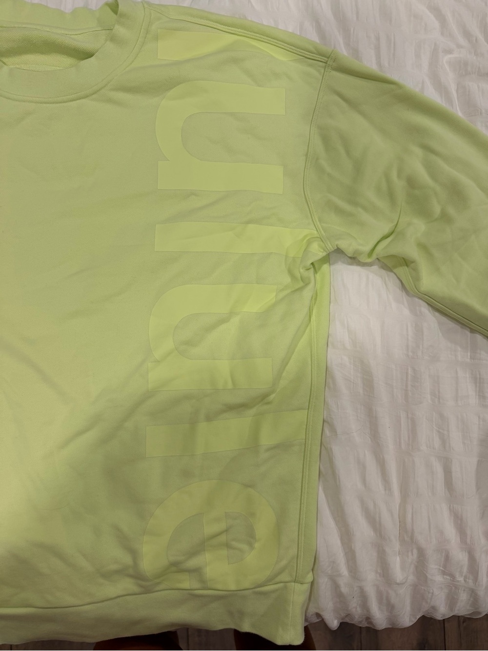 lululemon athletica Neon Lime Crewneck Sweatshirt